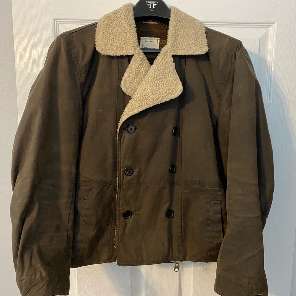 Billy Reid Waxed Cotten Moto Jacket